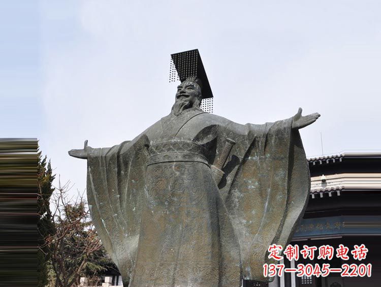 太原古代名人秦始皇铜雕