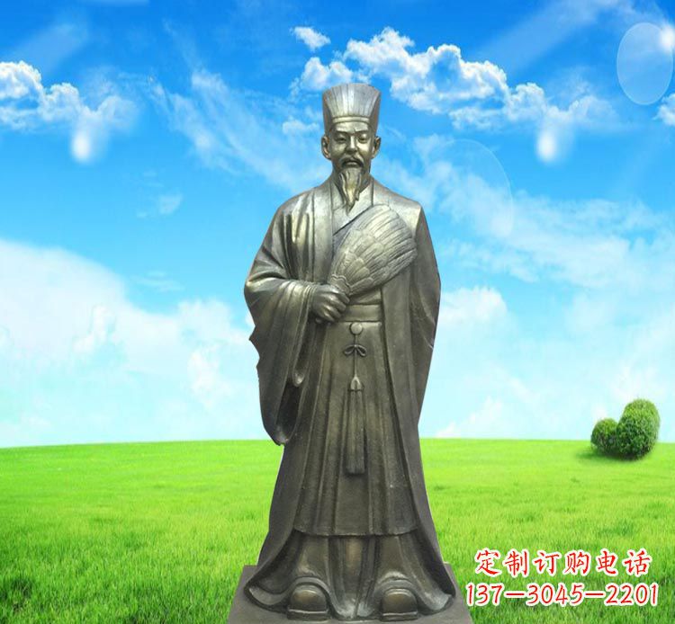 太原精致经典，让您体验古代名人诸葛亮的魅力——诸葛亮铜雕