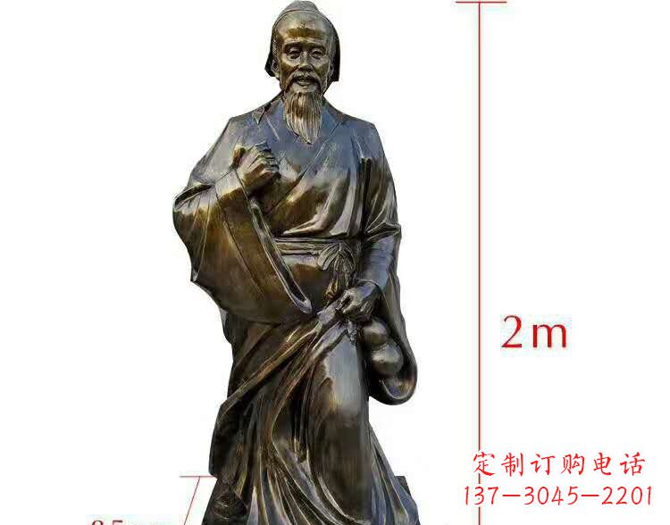 太原古代名医华佗铜雕