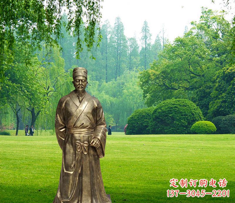 太原古代名医李时珍铜雕