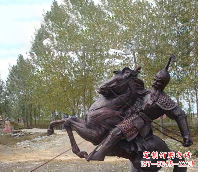 太原古典风格骑马人物雕塑