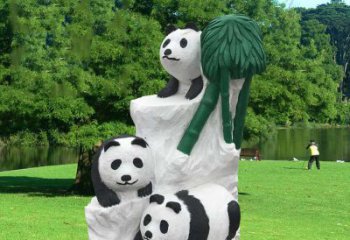 太原公园大熊猫雕塑