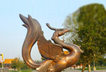 太原纯铜铸造的四灵之朱雀雕塑