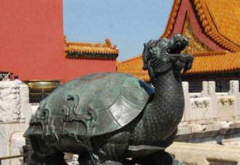 太原精美铜雕龙龟，给你公园独特色彩