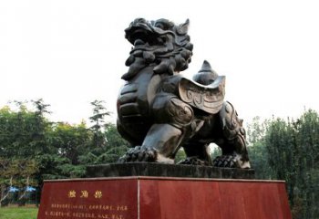 太原独角兽雕塑，释放公正之美