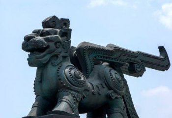 太原中领雕塑-铜制獬豸雕塑
