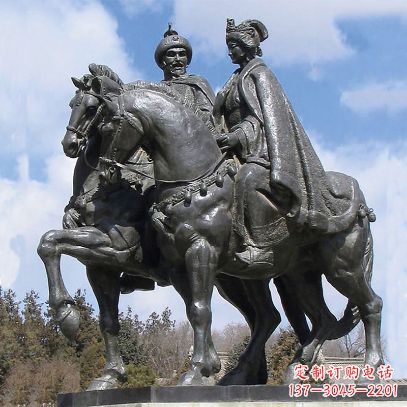太原古代风采：王昭君骑马雕塑