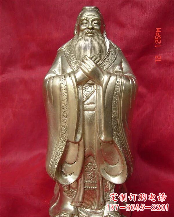 太原古代人物孔子铜雕
