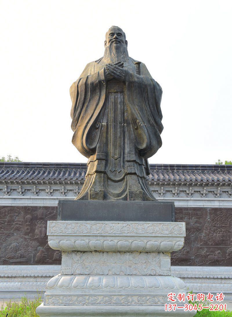 太原古代人物孔子铜雕 (2)