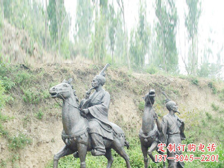 太原中领雕塑|传承古老传统:古代人物骑马铜雕
