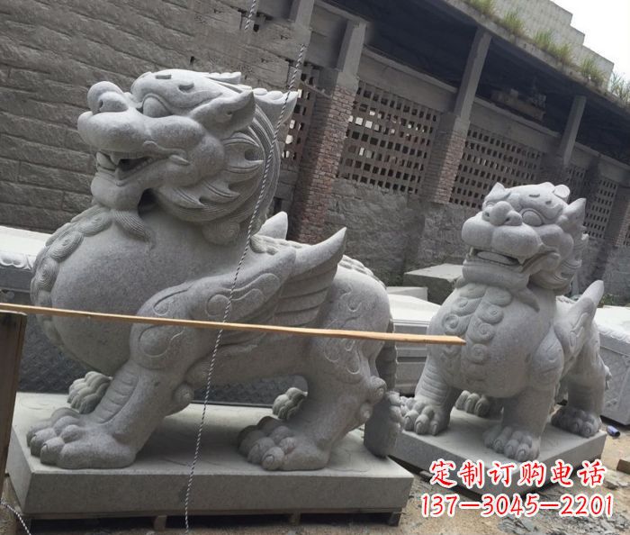太原中领雕塑–精美的古代神兽大理石貔貅雕塑