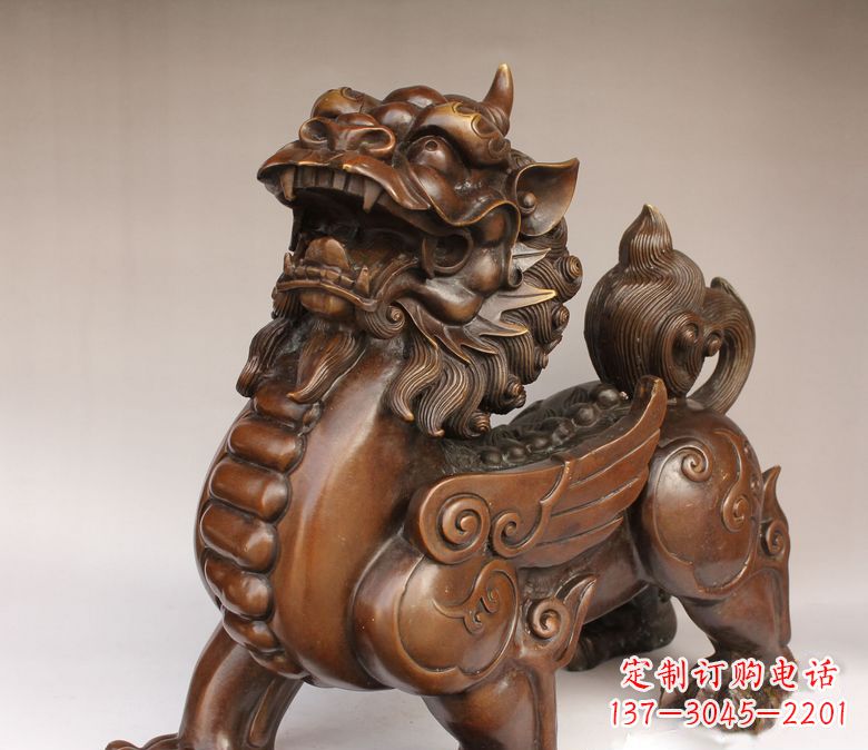 太原古代神兽貔貅铜雕 