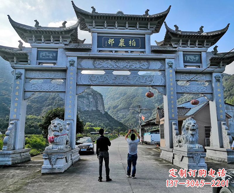 太原古典牌坊石雕塑