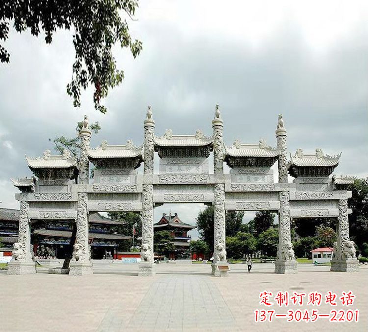 太原古代石牌坊雕塑