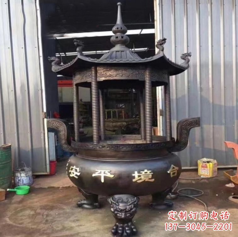 太原精美古代铜香炉雕塑,成就您的家庭情调