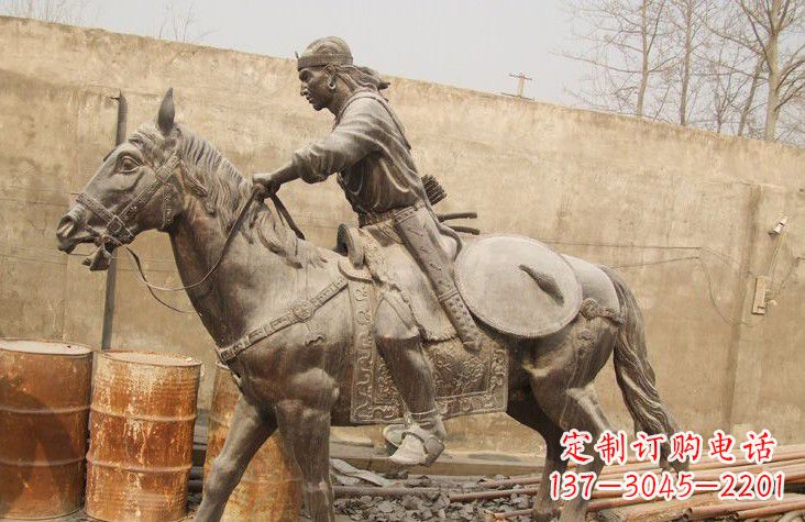 太原古代战马铜雕塑