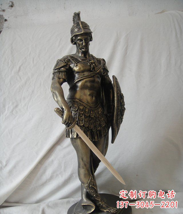 太原古罗马风格的玻璃钢战士雕塑