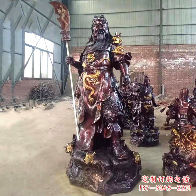 太原国际级铜雕作品--关公关二爷神像