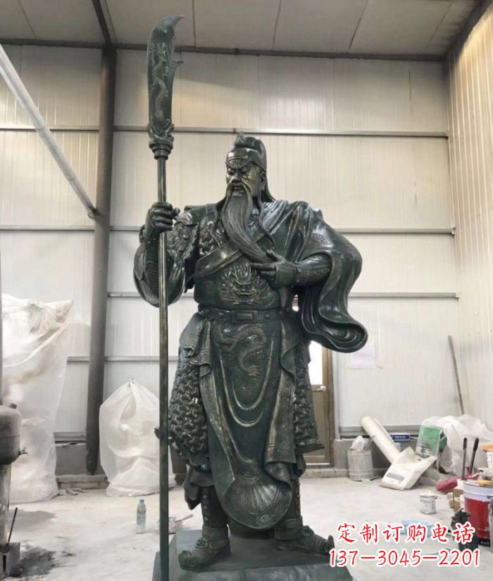 太原正宗唐朝关公铜雕艺术品