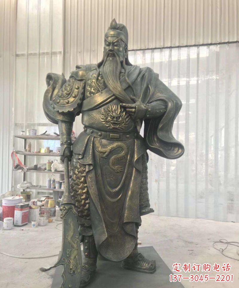 太原关公铜雕–传承古老的英雄气概