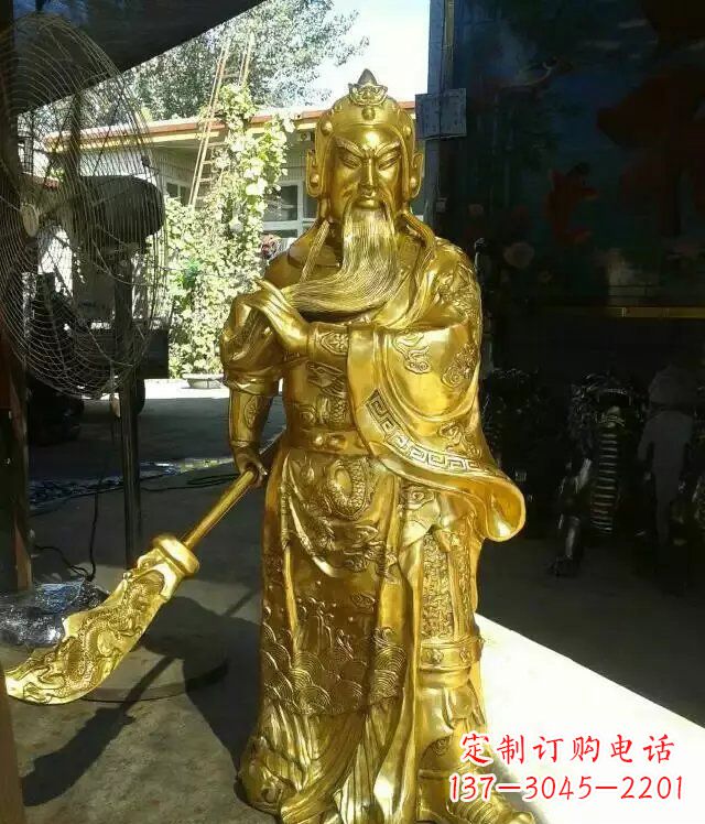 太原关公提刀武财神铜雕
