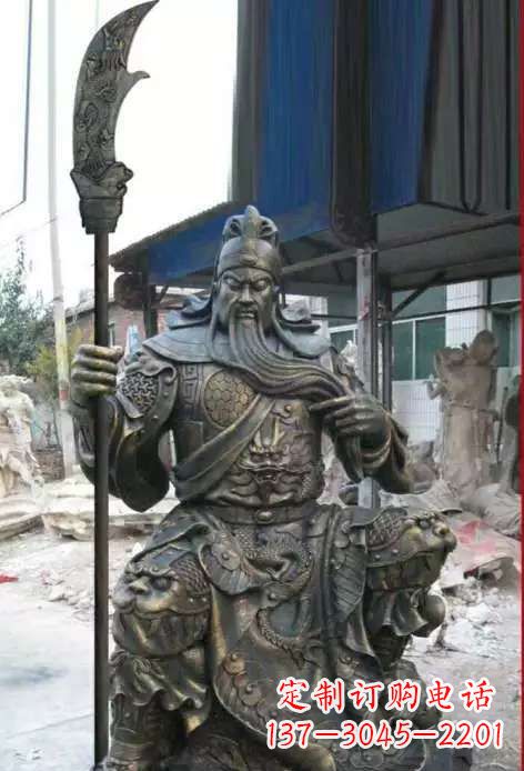 太原古典风格关公铜雕塑