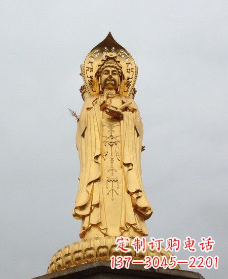 太原观音铜雕塑-传承千年古风