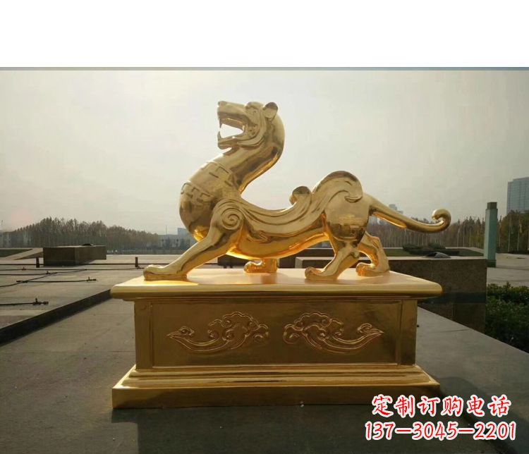 太原精美雕刻,精致纯铜白虎神兽雕塑