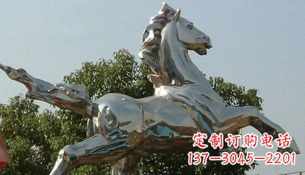 太原精美不锈钢奔马雕塑