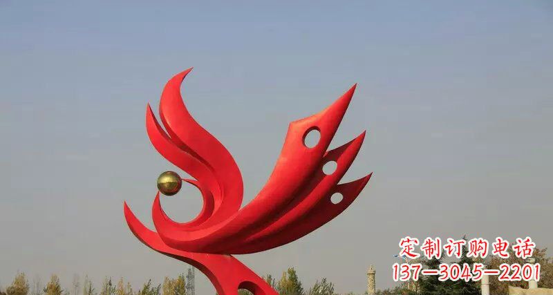 太原不锈钢手工凤凰雕塑