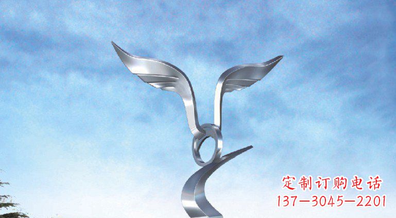 太原中领雕塑出品:不锈钢海鸥雕塑