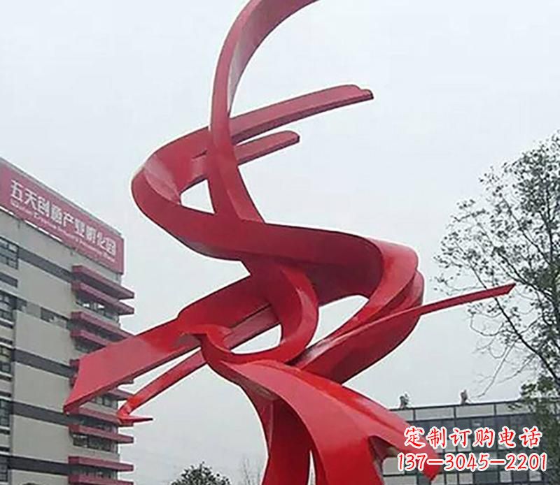 太原广场不锈钢抽象飘带雕塑