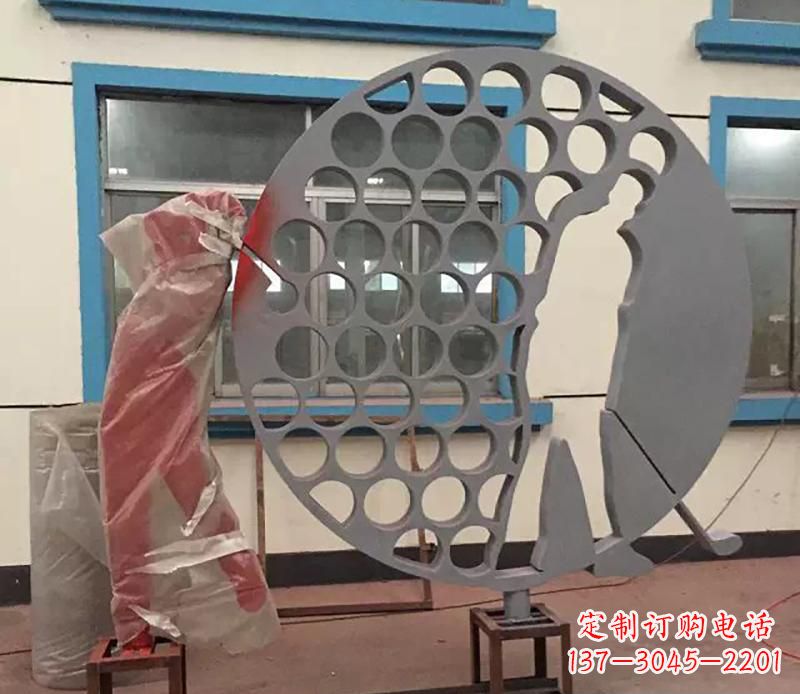 太原精致现代风格不锈钢高尔夫雕塑
