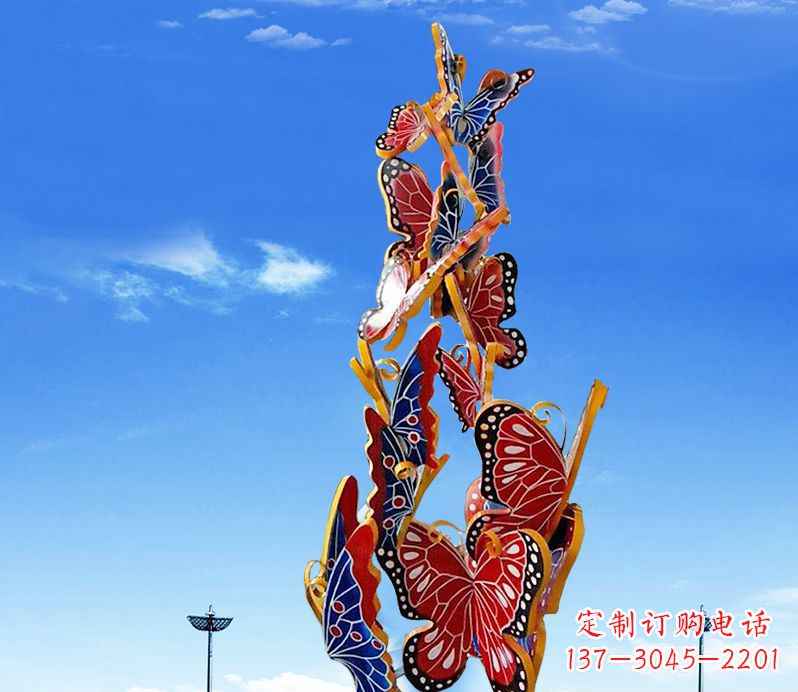 太原浪漫的不锈钢大型蝴蝶雕塑