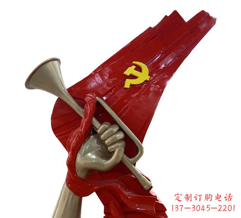 太原优质不锈钢党旗雕塑