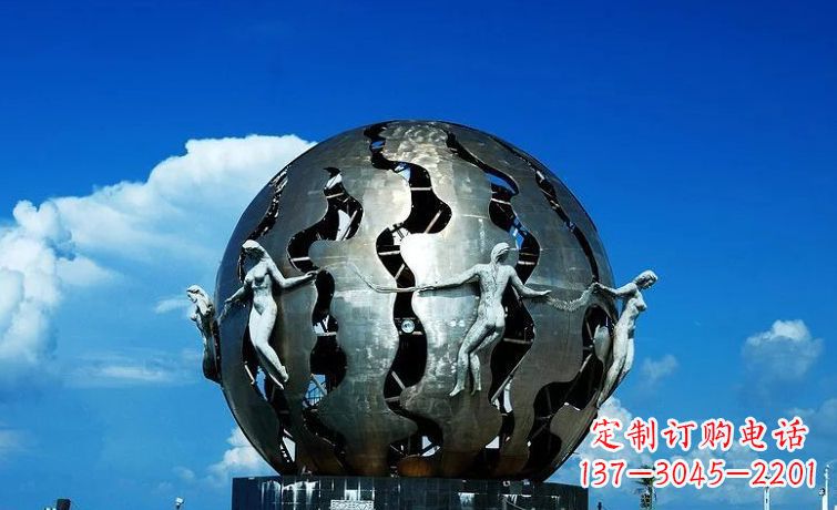 太原中领雕塑:不锈钢地球雕塑