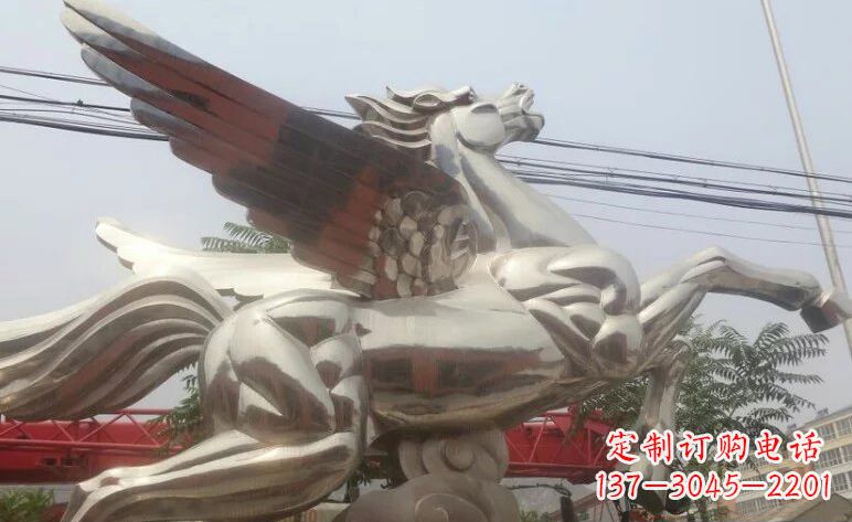 太原流畅优美的不锈钢飞马雕塑