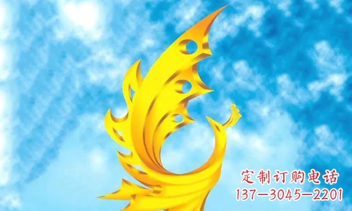 太原中领雕塑-不锈钢凤凰雕塑