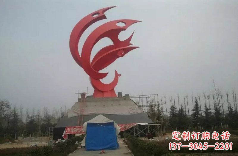 太原优雅精致的不锈钢凤凰雕塑