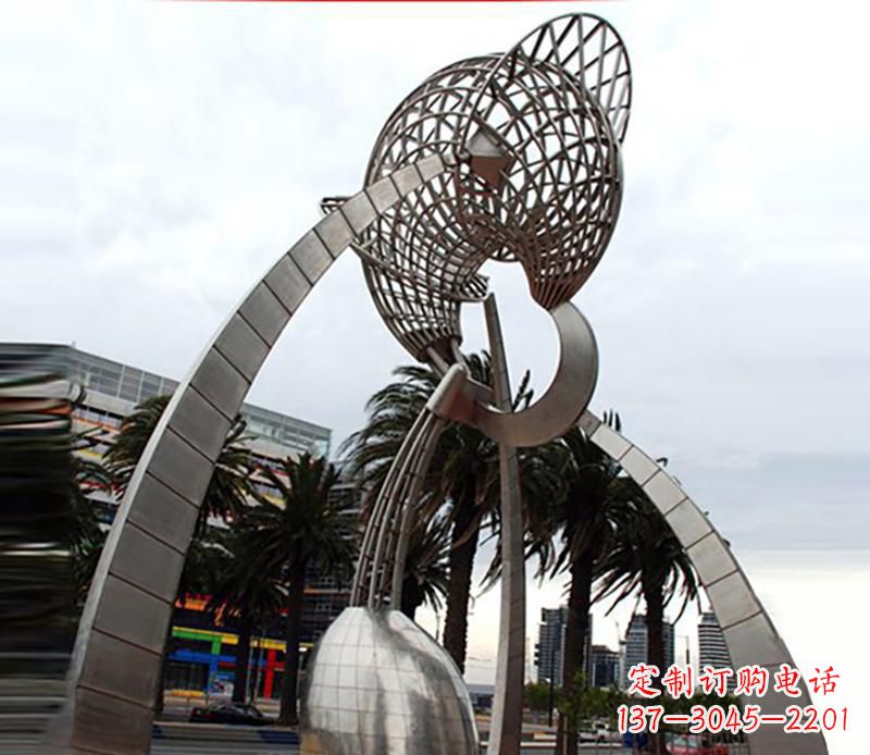 太原汇聚海洋精髓,深邃且富有艺术感的不锈钢海螺雕塑