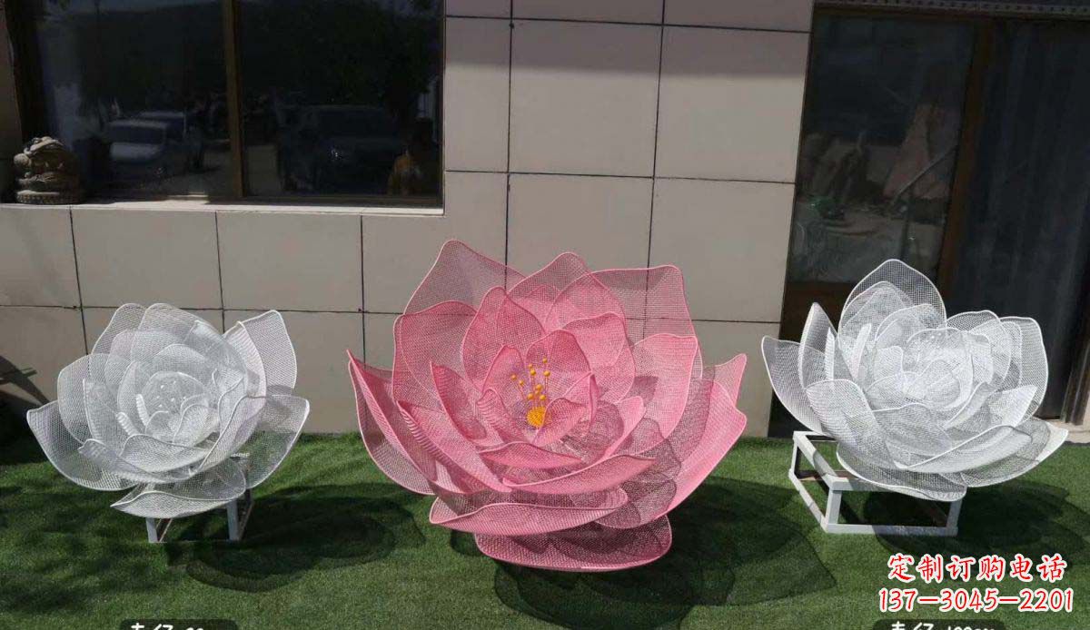 太原广场不锈钢荷花雕塑