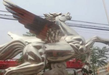 太原流畅优美的不锈钢飞马雕塑