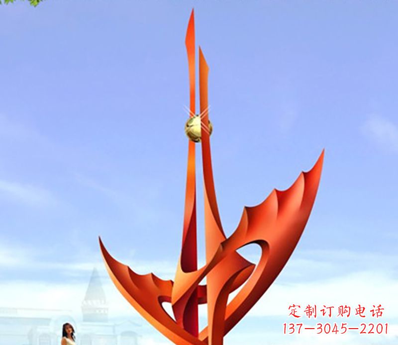太原不锈钢火炬抽象雕塑