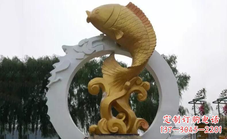 太原令人惊叹的不锈钢金龙鱼雕塑