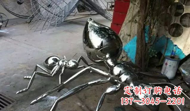 太原中领雕塑|不锈钢蚂蚁雕塑