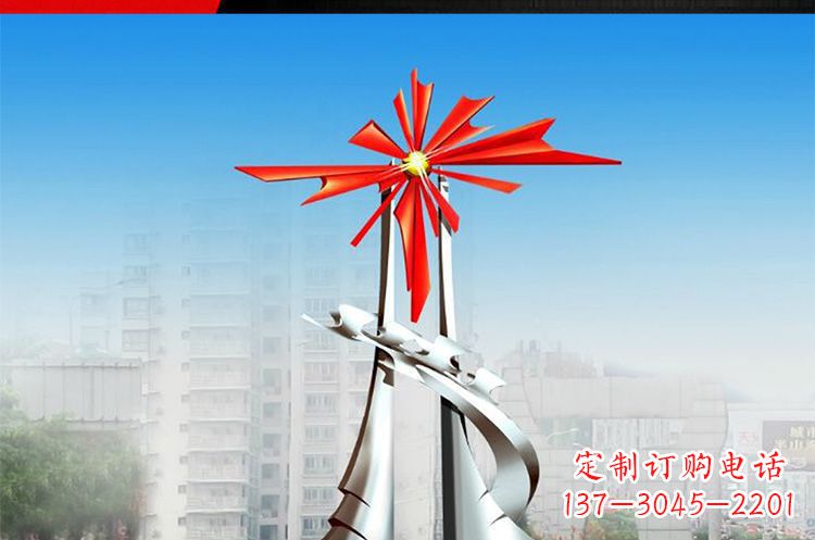 太原令人叹为观止的牡丹景观雕塑