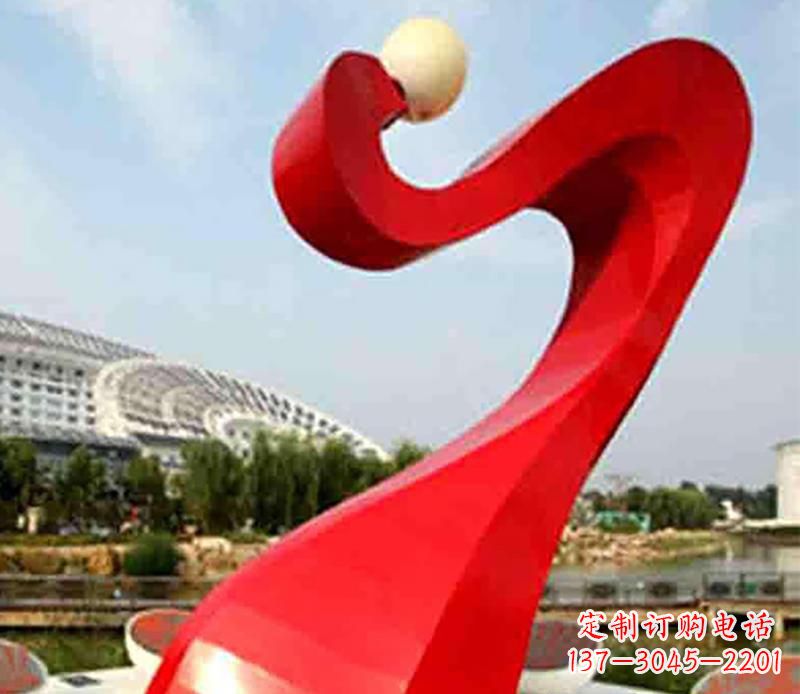 太原广场不锈钢飘带景观雕塑