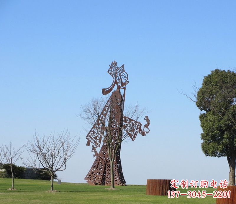 太原广场不锈钢皮影戏雕塑