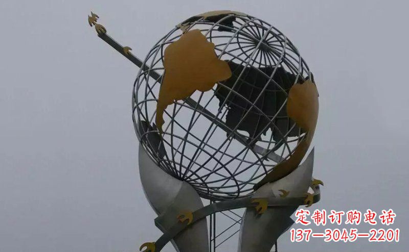 太原不锈钢大地手托雕塑