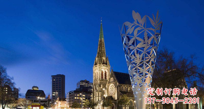 太原不锈钢树叶雕塑——给现代空间带来优雅古朴之美
